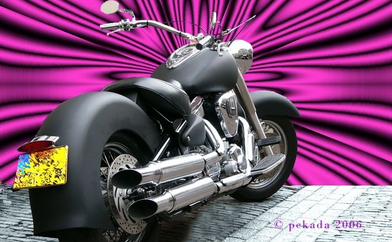 Bild einer voluminösen  Harley-Davidson, 1. von 20 Themenbildern